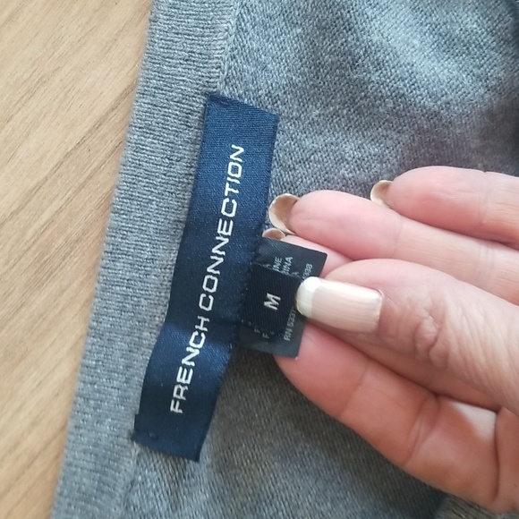 French Connection Gray Tunic Top Dress With Zipper Detail Womens Medium - Picture 3 of 8